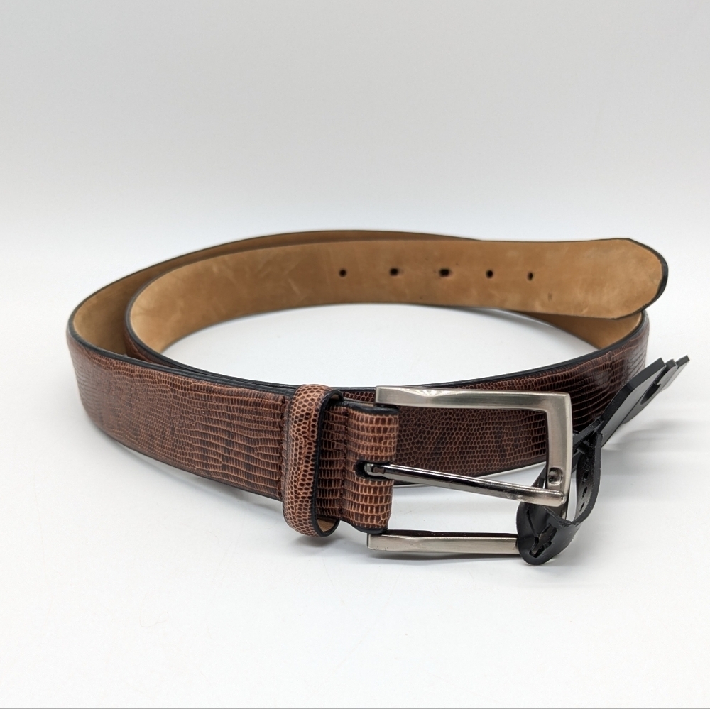 ✨3/$15 Tasso Elba Brown Leather Belt 40